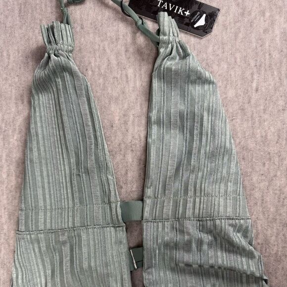 Tavik Emme Slinky Ribbed One Piece Women's XS Green Moderate Coverage Swimwear - Picture 3 of 7